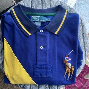 Blue, yellow and green stripe, classic fit